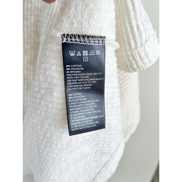 Free People Beach World Traveler Split Back‎ Hem Women's Size Sm Ivory USA Made - Picture 5 of 8